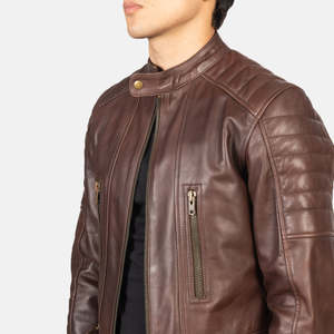 เสื้อแจ็คเก็ตหนังวัวแท้แบบกลับด้านได้ ขนาด XS - Product Image 6