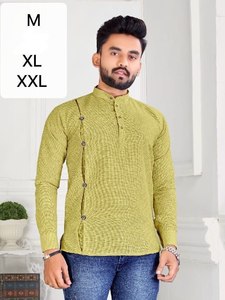 Ropa de fiesta sin arrugas de algodón indio tradicional de ajuste regular, atuendo de boda para invitados, colección de Festival Premium hecha a mano para hombres - Product Image 2