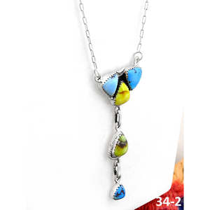 Collier en argent sterling multicouche Palomino fait main du sud-ouest avec détails Golden Hills, accessoire de mode - Product Image 3