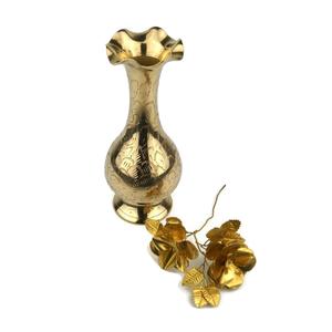 Florero Rectangular de Metal, mesa decorativa para festivales, decoración del hogar con acabado antiguo de latón y acabado grabado - Product Image 1