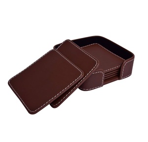 Best Manufacturer <b>Leather</b> Product Best Quality <b>Leather</b> Coaster for Home Personalized Use Handmade Coaster Customize Logo - Product Image 4