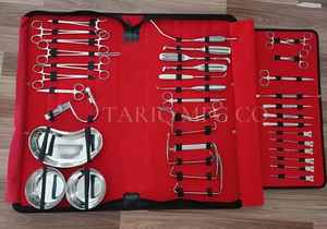 Le kit d'instruments chirurgicaux comprend un plateau de rein, des pinces, des ciseaux, un chandler d'os d'ascenseur. - Product Image 6