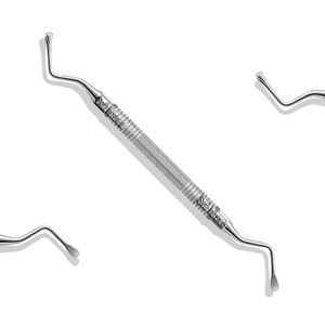 Cureta de hueso de implante quirúrgico Dental Manual, cuchara larga #9, 2,4mm de ancho, 4mm, herramienta de limpieza periodontal para eliminación de fragmentos óseos - Product Image 2