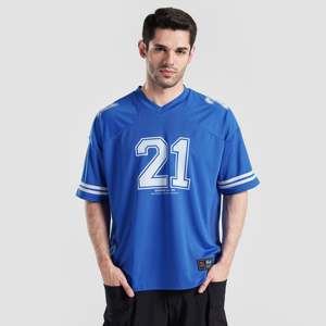 Camiseta Deportiva Power Play Azul Rey Talla XL de Poliéster Estampada de Manga Corta y Pantalón con Logotipo Cosido - Product Image 2
