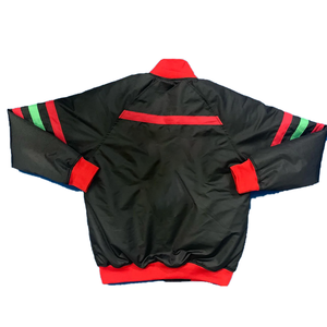 Chaqueta Bomber Universitaria NOBLE Negra, Roja y Verde, Venta al por Mayor OEM, Ropa Urbana de Fraternidad Griega, Unisex, Ribete Acanalado, Cierre de Cremallera Frontal, Primavera - Product Image 2