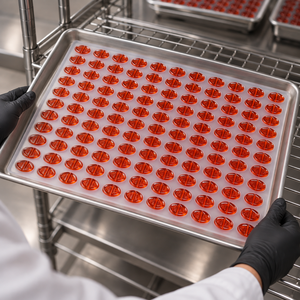 <b>Silicone</b> Mold Bold maker Segmented Oval Gummy Production <b>Tray</b> for Confectionery Development and Pilot Batch Gummy Making - Product Image 5