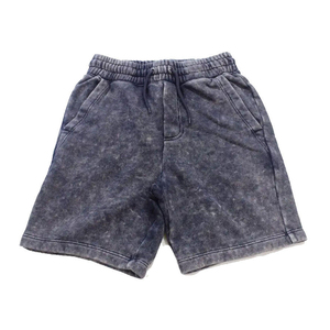 Top Selling <b>Men's</b> 100% Cotton Acid Washed Fleece <b>Shorts</b> Warm Stylish Solid Pattern Elastic Waist-Corduroy - Product Image 1