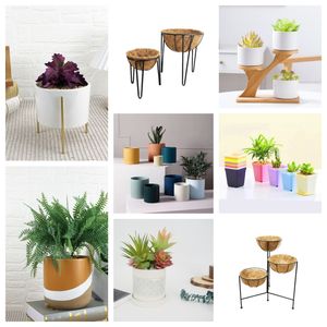 Pot de fleurs élégant en métal galvanisé, améliorant la décoration intérieure et extérieure avec un support structurel durable et fiable. - Product Image 5