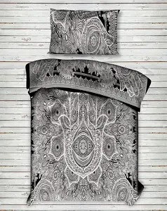 Hint Mandala goblen yorgan nevresim düz çarşaf 2 eşleştirme yastık yuvarlak Mandala nevresim takımı toplu fiyatlarla OEM