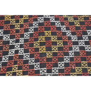 <b>Traditional</b> Black Wool <b>Rug</b> 5.9 X 5.2ft Handmade Tabriz Style Turkish Eco Friendly Medium Pile Patchwork Pattern Latex <b>Living</b> - Product Image 5