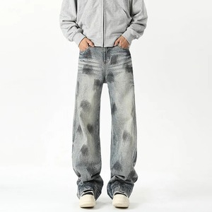 กางเกงยีนส์ผ้ายืดสำหรับผู้ชายออกแบบได้ตามต้องการเสื้อผ้าแนวสตรีทฮิปฮอปสไตล์วินเทจ3D - Product Image 4