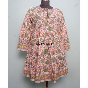 ชุดเดรสทำงานถักมือ 100% ผ้าฝ้าย ลายพิมพ์ดิจิทัล สไตล์หวาน ใส่สบายสำหรับฤดูร้อน เอวธรรมชาติ ขายส่ง กำลังขายดี - Product Image 1