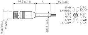 Conector de Cable para Sensor de Proximidad Industrial, Enchufe Circular I/O para Equipos de Automatización - Product Image 2