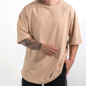 Venta al por mayor 100% algodón hombres camisetas de ajuste holgado de gran tamaño de impresión Casual Fit DTG diseño impreso camisetas - Product Image 1