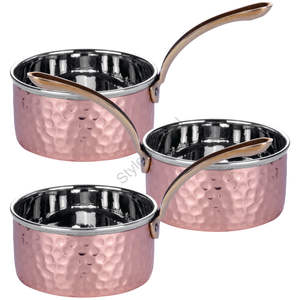 Stainless Steel Mini Saucepan with a Hammered - Product Image 2
