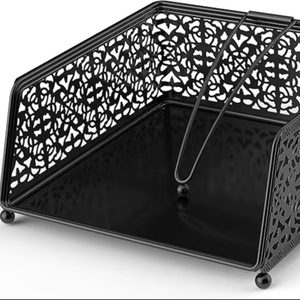 Modern Decorative <b>Black</b> Handcrafted Metal Napkin Holder Wedding Party At Lowest Price - Product Image 1