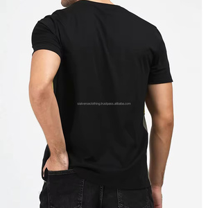เสื้อยืดผ้าฝ้าย100% ระบายอากาศสำหรับผู้ชายเสื้อยืดพิมพ์ลายแบบเรียบพร้อมคุณสมบัติแห้งเร็วบริการ OEM จากปากีสถาน - Product Image 3
