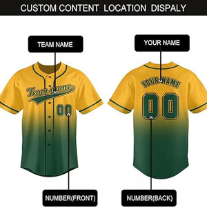 2023 Custom SportsWear Plain Baseball Jersey High Quality Youth Team Wear Breathable Short Sleeve Online Sale Shirt Sublimation - Product Image 4