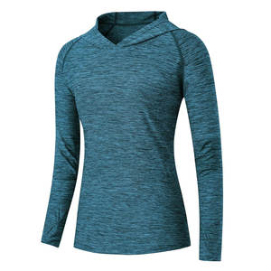 Womens Track Jacket Breathable Running Jacket Pullover Sportswear Slim Fit Workout Tops T Shirts Hooded - Product Image 3