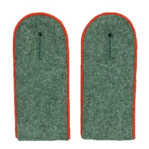 Hombreras Personalizadas OEM Color Gris Campo con Ribete Rojo Bordado para Uniforme de Oficial - Product Image 1