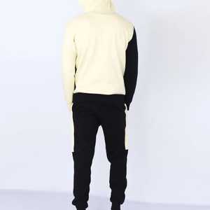 ชุดวอร์มมีฮู้ดสำหรับผู้ชายสองชิ้นชุดวิ่งเอวยางยืดโอเวอร์ไซส์ผ้าเฟรนช์เทอร์รี่โอเวอร์ไซส์ออกแบบโลโก้ได้ตามต้องการ - Product Image 3