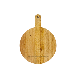 Tabla de servir de madera redonda de alta calidad | Plato de corte y servicio de madera natural - Product Image 2