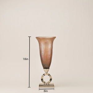 Florero de Metal y Vidrio de Marca Privada para Decoración del Hogar, que Mejora el Espacio Vital con una Estructura Artística y un Aspecto Refinado - Product Image 4