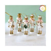Décoratif Noël Casse-Noisette Soldat Ensemble Vietnam Peint À La Main En Bois Chiffres pour Vacances Maison Décoration