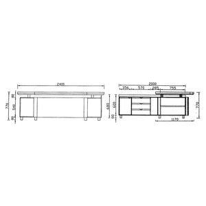 Antique Traditional Executive <b>Desk</b> for Office Building Right-<b>Hand</b> Side Made of Oak and MDF 1 B Paris Style Office Furniture - Product Image 4