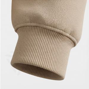 Wholesale High Quality 100% Cotton Regular Fit <b>Quarter</b> <b>Zip</b> Crop Top Stand Collar Pullover Sweatshirt Tracksuit Set Gym Wear - Product Image 6