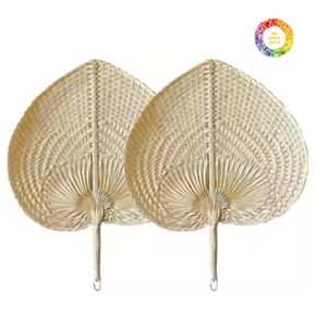Natural Seagrass Hand Fan, Handmade Palm Leaf Craft, Eco-Friendly Lightweight Cooling Fan, Export <b>Supply</b> - Product Image 3
