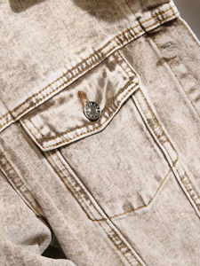 แจ็คเก็ตยีนส์ผู้หญิงคุณภาพสูง ผลิตในปากีสถาน สำหรับฤดูใบไม้ร่วงและฤดูหนาว ผ้าถัก ผ้าฝ้ายฟอก ปิดกระดุม สไตล์วินเทจ รับผลิตแบบ OEM - Product Image 2