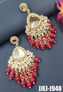 Vibrant Kundan Bông Tai Hợp Kim 12 Màu Sắc Trọng Lượng Nhẹ Đồ Trang Sức Thời Trang Thanh Lịch Thiết Kế Truyền Thống Cho Phụ Nữ Bán Buôn Nhà Cung Cấp - Product Image 6