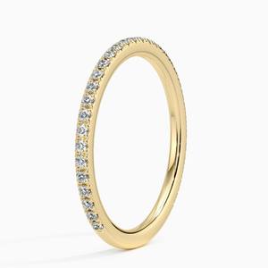 Estilo de lujo VVS Lab Grown Diamond 14K Oro amarillo sólido Banda DE BODA fina Moda Anillo de joyería de gama alta para mujer Regalo y desgaste - Product Image 2