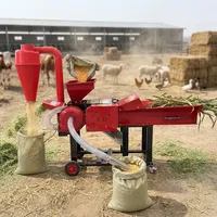 Broyeur à marteaux combiné avec cyclone intégré et système de frottement, moteur à essence, machine agricole portable