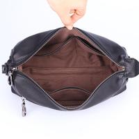 Tas genggam kulit sapi asli untuk pria, dompet panjang kulit sapi asli, dompet ritsleting bisnis bahan kulit sapi, tas tangan Multi saku