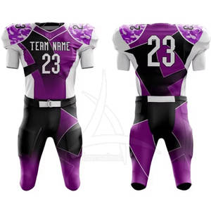 Uniforme de fútbol americano por sublimación de dos piezas, Conjunto de jersey y pantalones para jugadores, uniforme de fútbol - Product Image 1