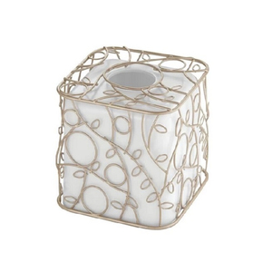 Caja Rectangular de Almacenamiento de Pañuelos Martillados, Organizador Elegante PARA EL Hogar, Mesa de Té y Sala de Estar, Uso de Escritorio - Product Image 3