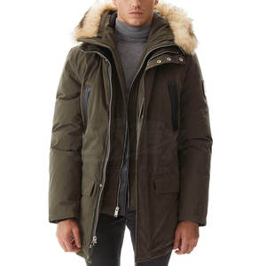 Fabrication en usine, nouvelle arrivée, parka pour homme à manches longues, parka sur mesure en gros - Product Image 1