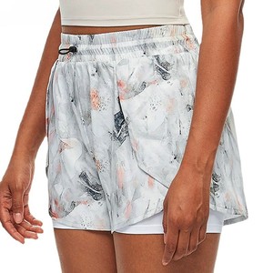 Pantalones cortos para mujer, pantalones cortos de mujer de cintura alta transpirables de secado rápido 100% algodón Color estampado XL tamaño pantalones cortos ajustados para correr - Product Image 4