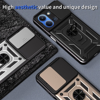 Coque de téléphone armure de fenêtre coulissante pour Xiaomi 17 Pro Max 15T 15T Pro Redmi 15 15c POCO C85 M7 Pro étui à anneau coulissant pochettes de téléphone