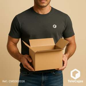 Caja de Cartón Corrugado Marrón Robusta de 30x20x26 cm, Sin Tapas, Materiales Reciclados para Envío de Calcetines por Correo - Product Image 2