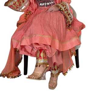 Robe afghane Kuchi vintage moderne de haute qualité pour femmes, dentelle, volants, broderie, manches longues, robe de cérémonie, faible MOQ - Product Image 3