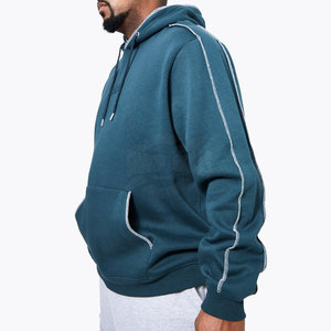 Sudaderas con capucha en relieve para hombre de alta calidad, ropa de invierno transpirable de secado rápido, Impresión de logotipo personalizado, patrón sólido, técnica teñida lisa - Product Image 2