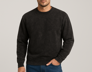 Vintage elegante ácido lavado equipo sudadera Premium 100% algodón Streetwear moda gota hombro manga larga ajuste Regular - Product Image 4