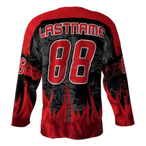 Camisetas de Hockey sobre Hielo Personalizadas por Sublimación con Logotipo del Equipo, Opciones de Sublimación y Sarga, Fabricante de Uniformes de Hockey sobre Hielo OEM - Product Image 5