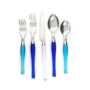 Stainless Steel Flatware <b>Set</b> with Resin Handle Sustainable Luxury European Style <b>Dinnerware</b> High Quality Handmade - Product Image 1