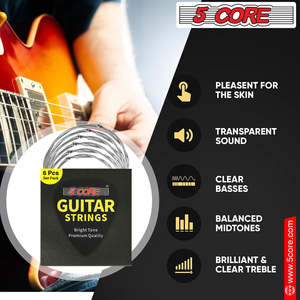 5 Core Electric Guitar <b>Strings</b> for 6 <b>String</b> Guitars Nickel Plated Steel Extra <b>Light</b> Gauge 6 Pcs Set Bright Tone Premium Quality - Product Image 5