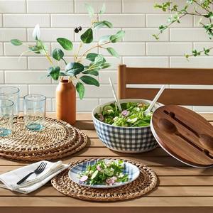 Napperon rond tissé en jacinthe d'eau produits écologiques fabriqués au Vietnam décoration de table napperon tissé en gros - Product Image 3