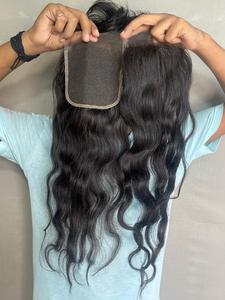 Lujo atado a mano 5x5 Ondulado HD Cierre de encaje 100% Cabello humano virgen Transparente Todos los colores Adecuado - Product Image 2